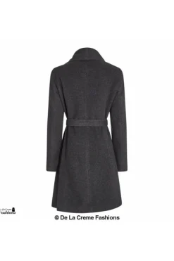Women De La Creme Fashions Wool Blend Large Lapel Duster Coat