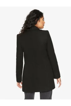 Women De La Creme Fashions Wool Blend Hip Length Covert Coat