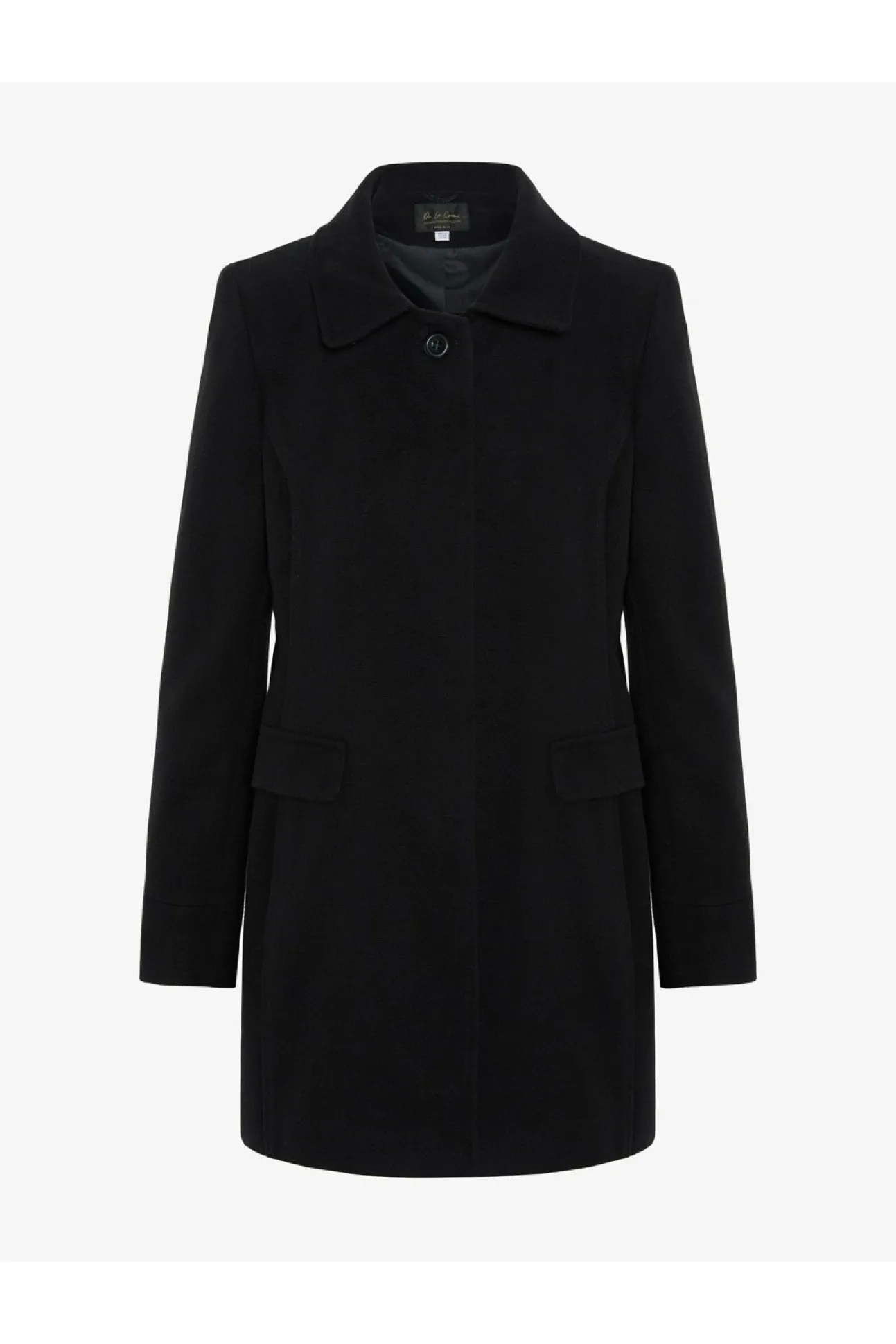 Women De La Creme Fashions Wool Blend Hip Length Covert Coat