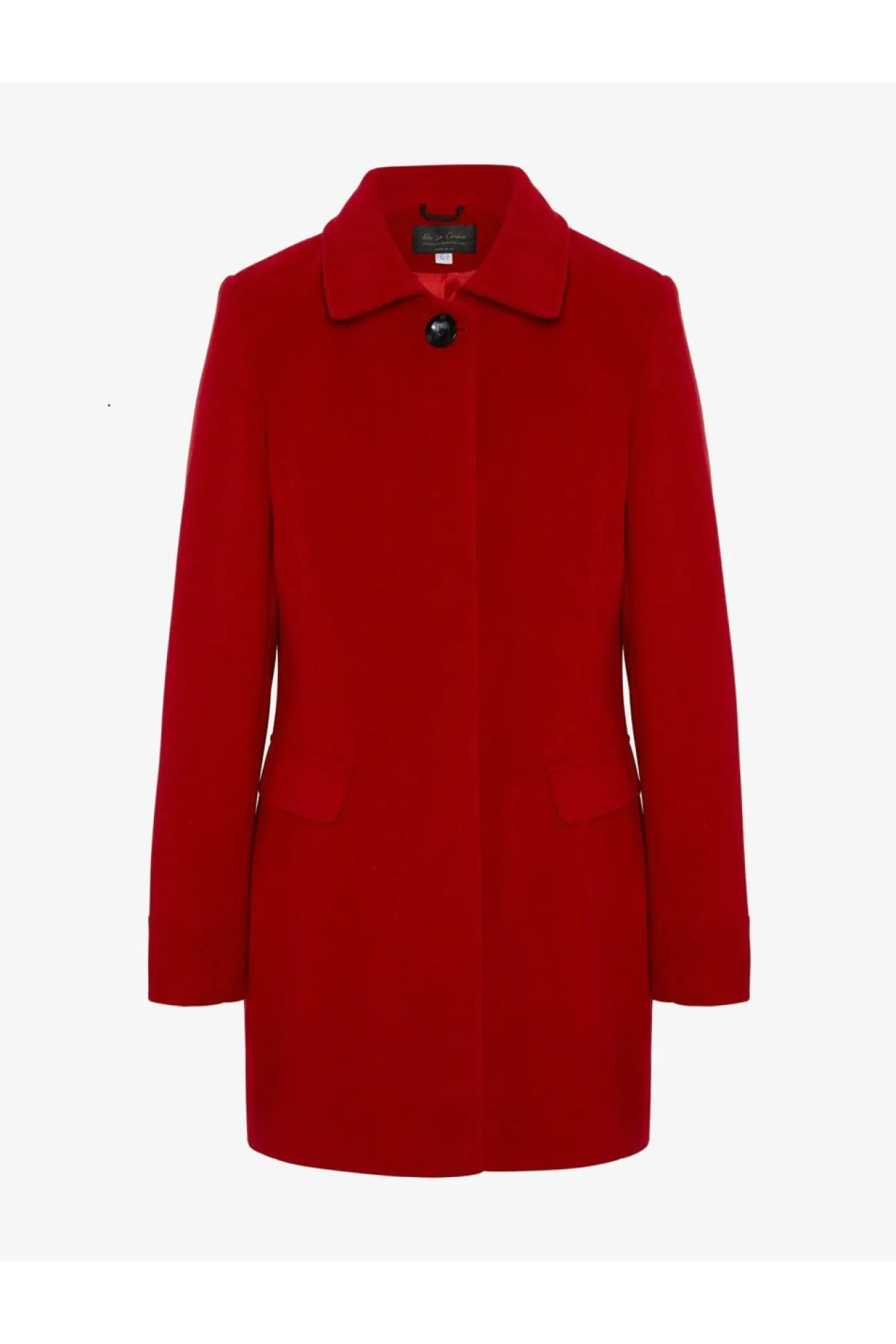 Women De La Creme Fashions Wool Blend Hip Length Covert Coat