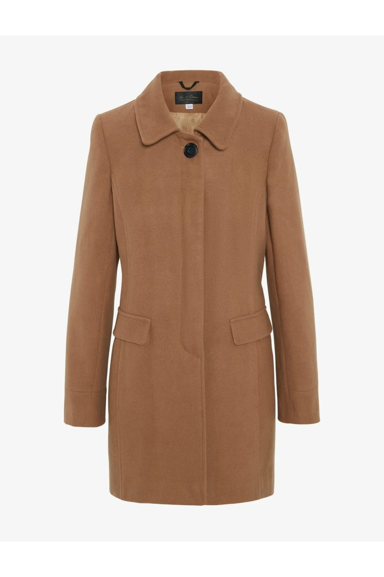 Women De La Creme Fashions Wool Blend Hip Length Covert Coat