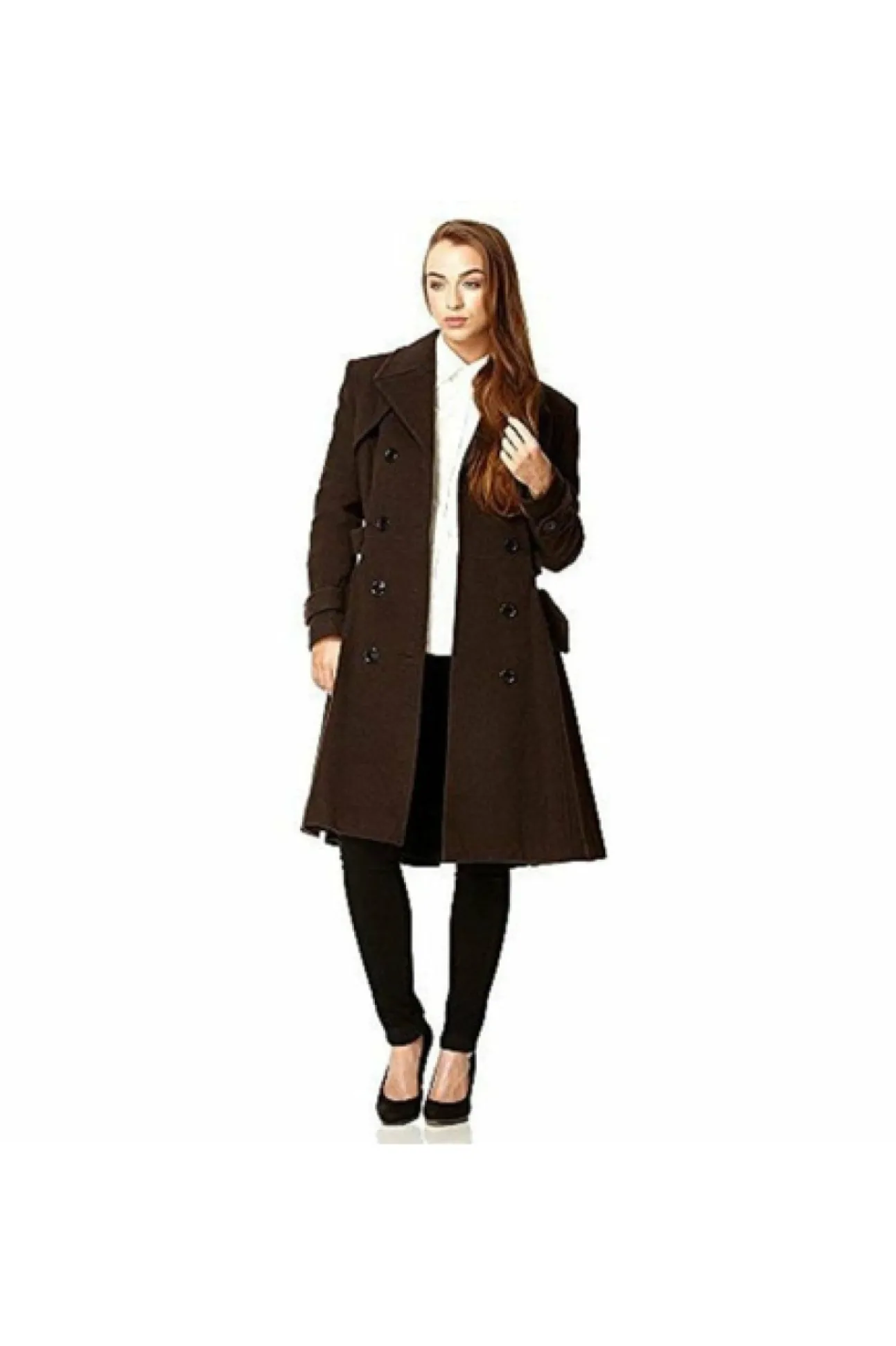 Women De La Creme Fashions Wool Blend Double Breasted Coat