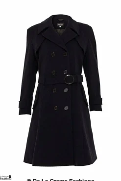 Women De La Creme Fashions Wool Blend Double Breasted Coat