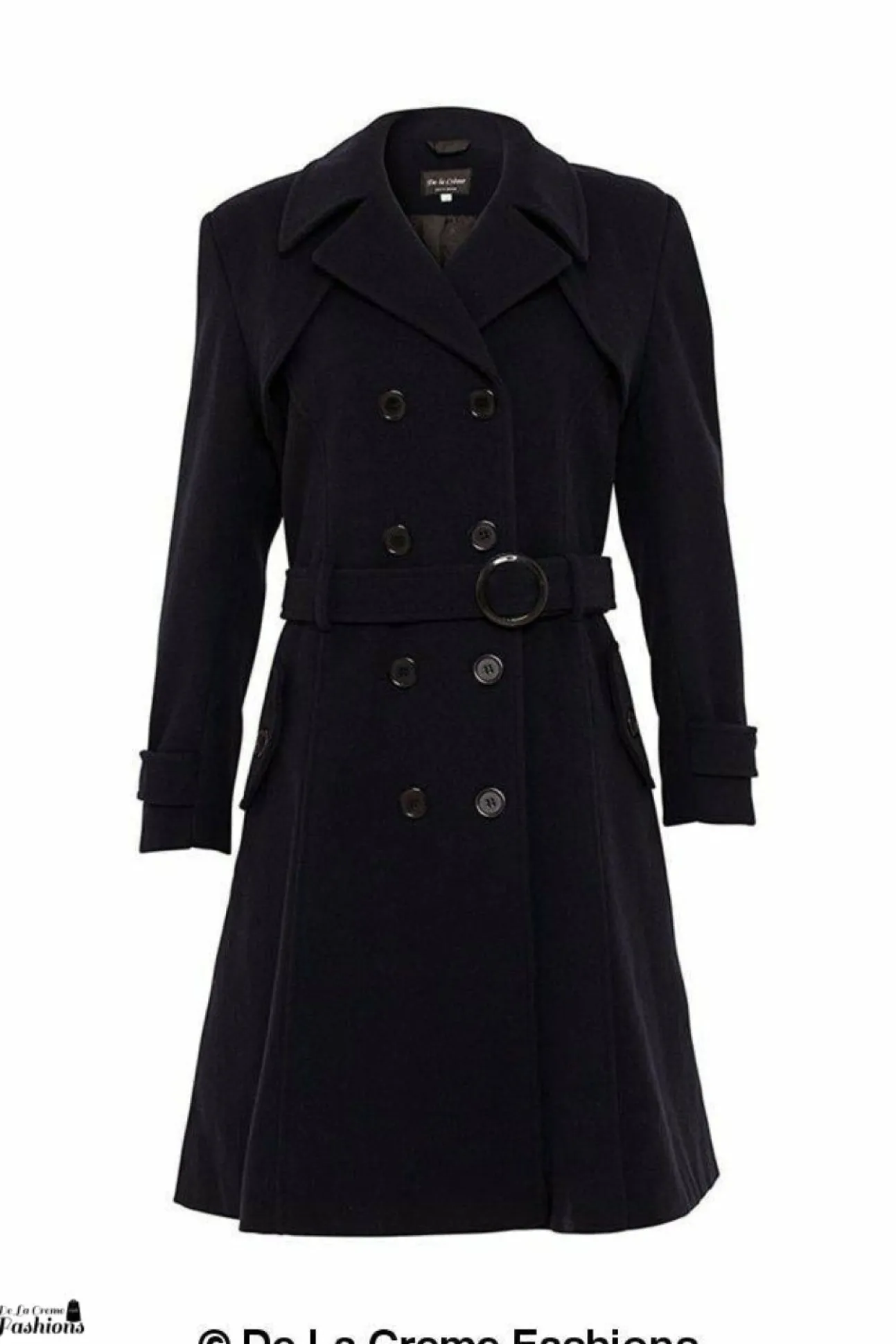 Women De La Creme Fashions Wool Blend Double Breasted Coat