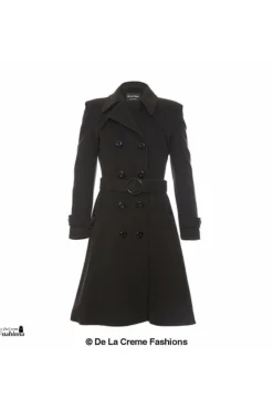 Women De La Creme Fashions Wool Blend Double Breasted Coat