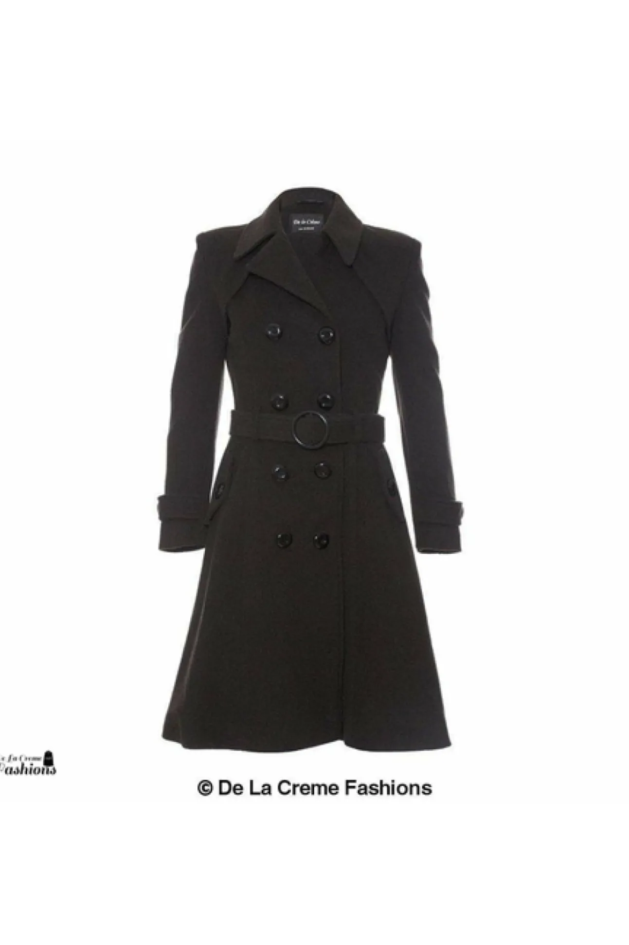 Women De La Creme Fashions Wool Blend Double Breasted Coat