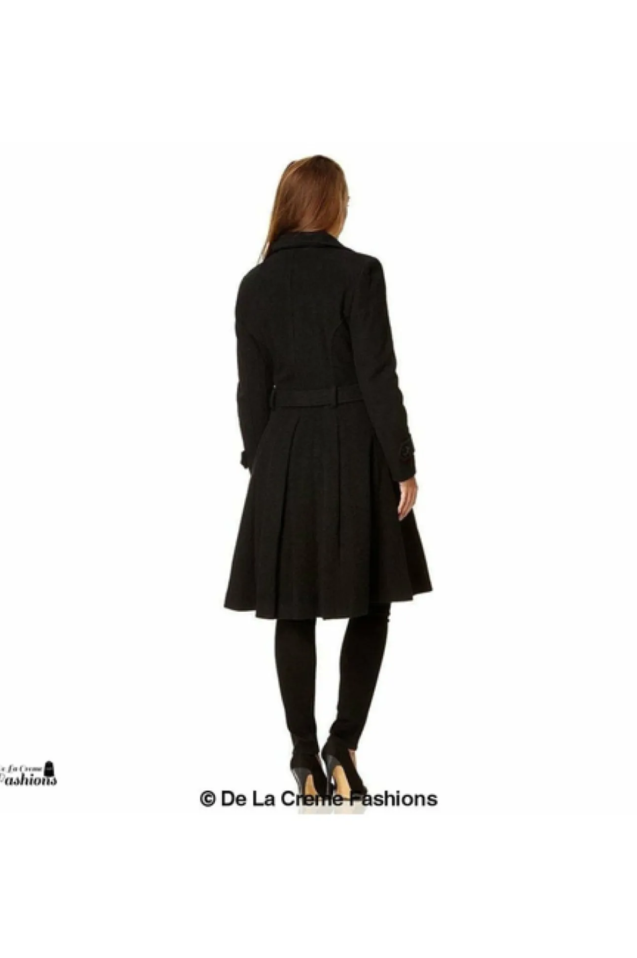 Women De La Creme Fashions Wool Blend Double Breasted Coat