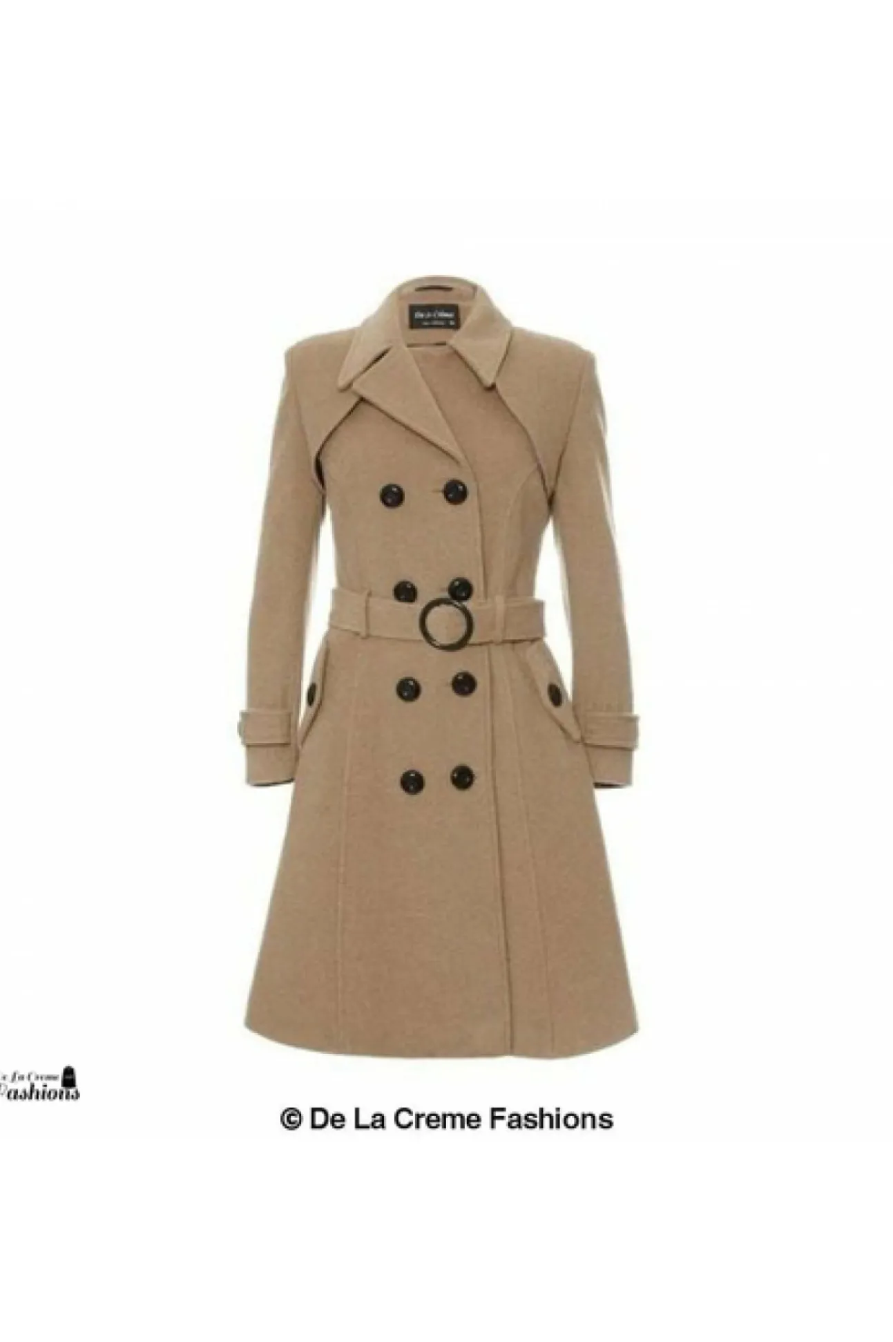 Women De La Creme Fashions Wool Blend Double Breasted Coat