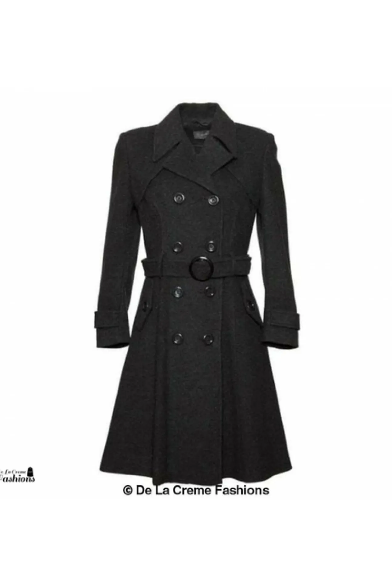 Women De La Creme Fashions Wool Blend Double Breasted Coat