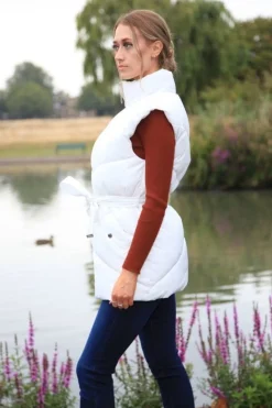Women Double Second Belted Gilet Puffer