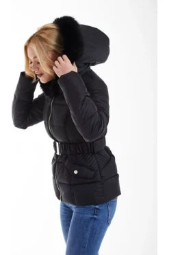 Women Double Second Belted Short Puffer
