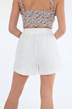 Women Double Second Broiderie Shorts