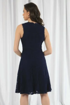 Women Double Second Fit And Flare Lace Dress