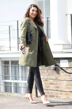 Women Double Second Fitted Trench Coat