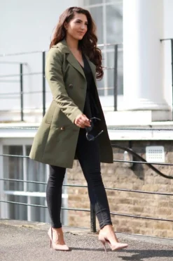 Women Double Second Fitted Trench Coat