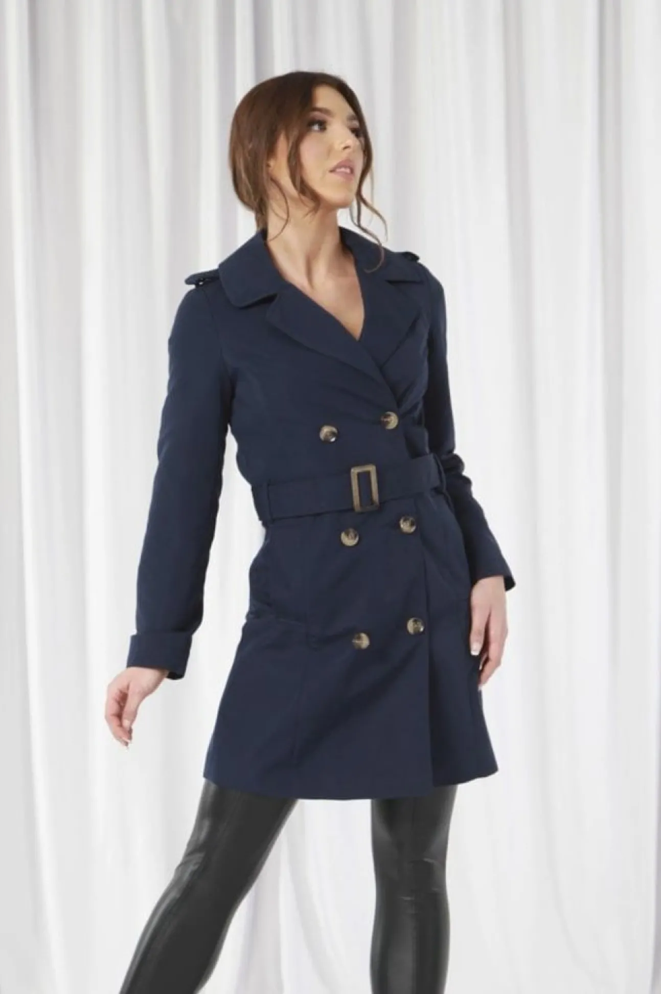 Women Double Second Fitted Trench Coat