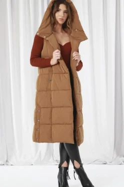 Women Double Second Long Lux Wrap Gilet Puffer