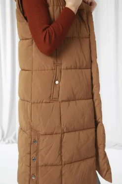 Women Double Second Long Lux Wrap Gilet Puffer