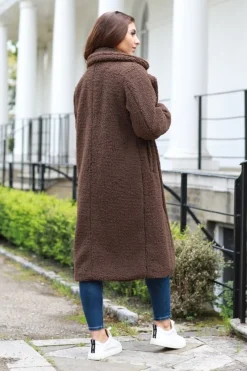 Women Double Second Longline Fur Teddy Coat