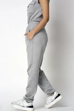 Women Double Second Marl Luxury Casual Jumpsuit