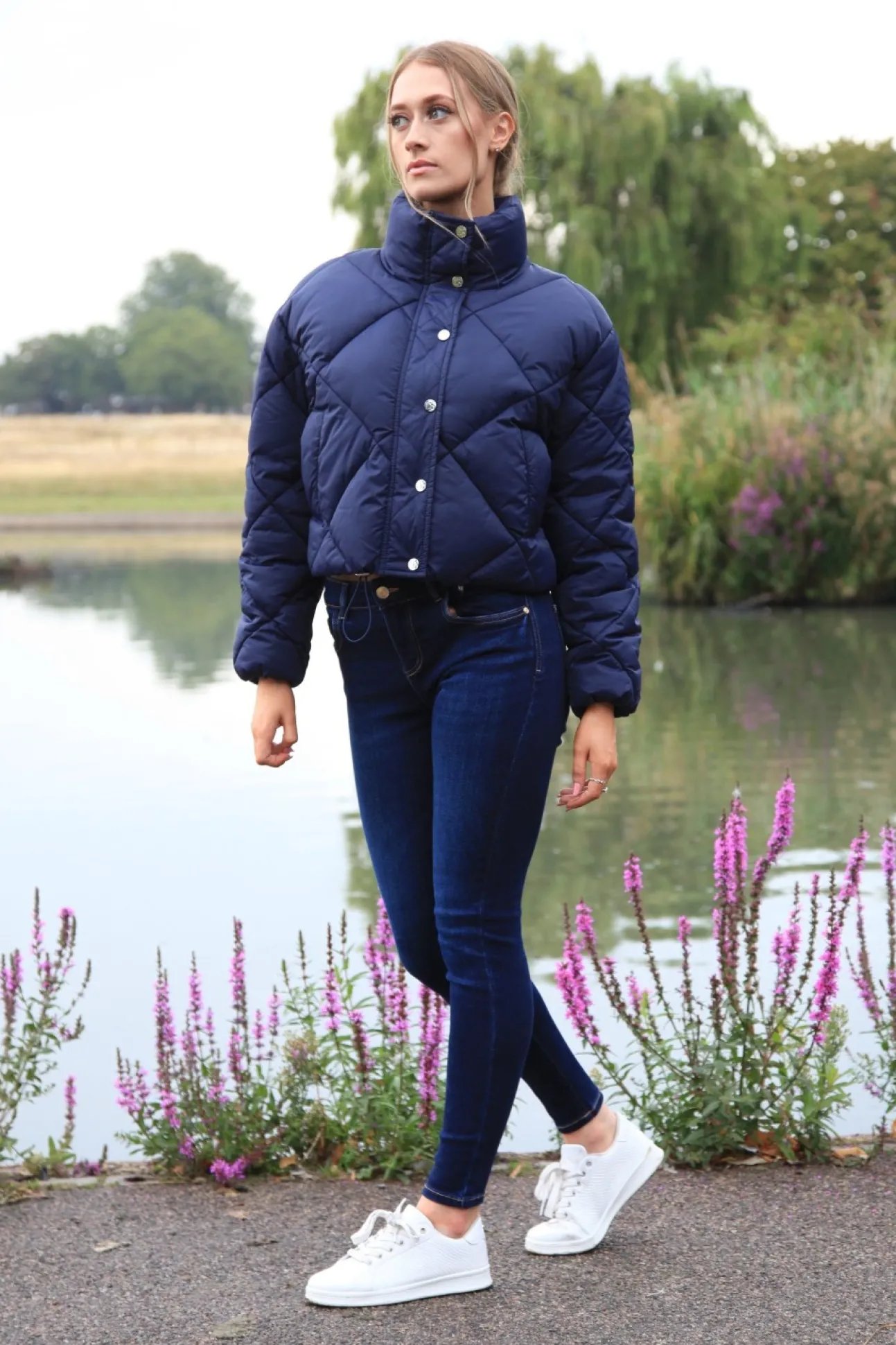 Women Double Second Quilted Cropped Jacket