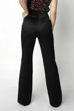 Women Double Second Satin Boot Leg Trouser