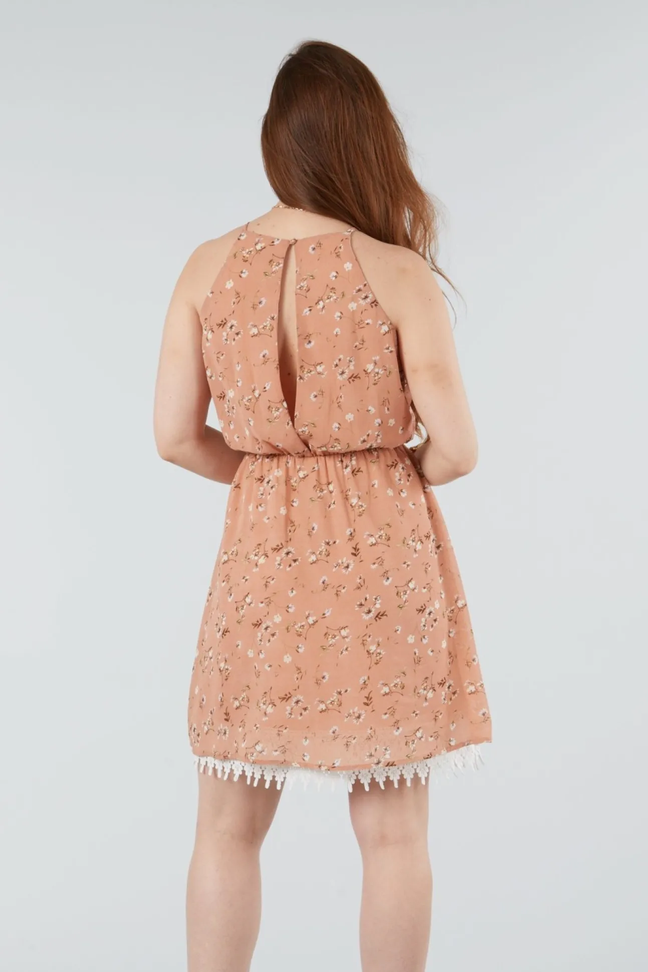 Women Double Second Summer Floral Sleevless Dress
