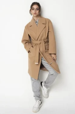 Women Double Second Wrap Collar Coat
