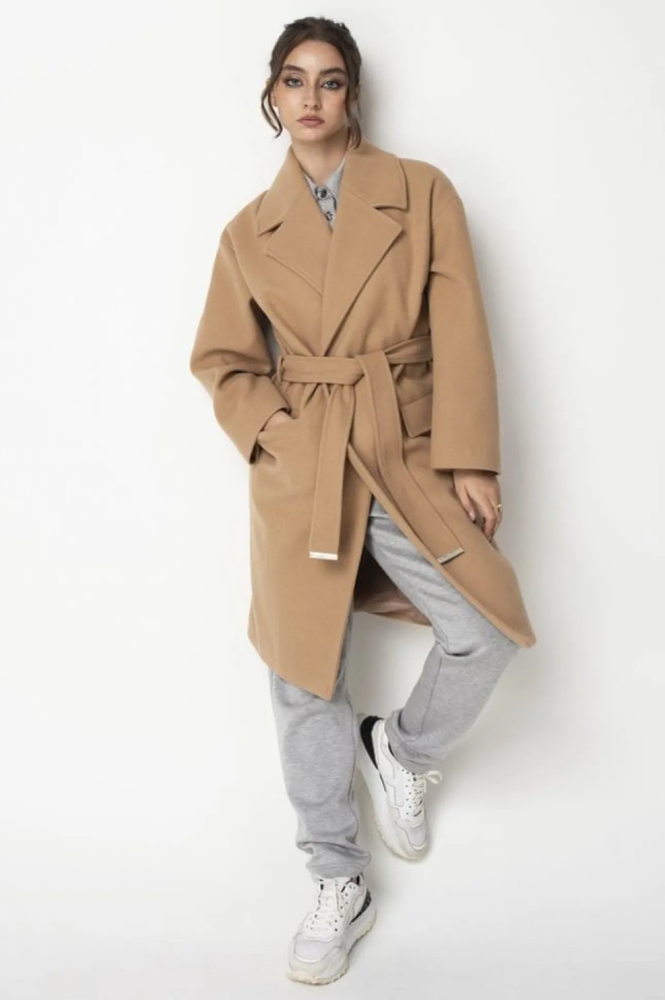 Women Double Second Wrap Collar Coat