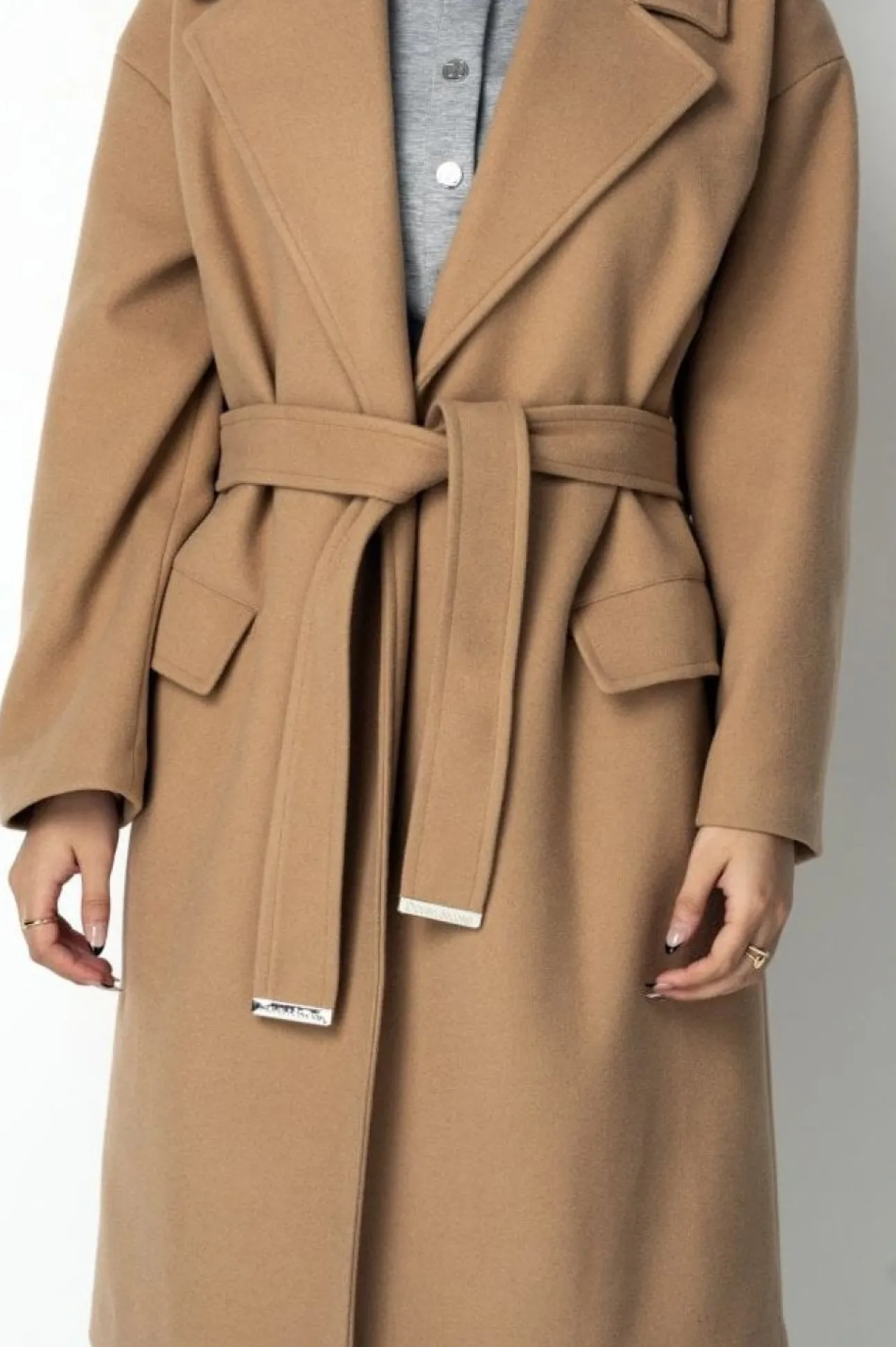 Women Double Second Wrap Collar Coat