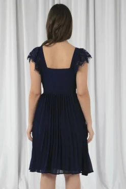 Women Double Second Wrap Lace Chiffon Dress