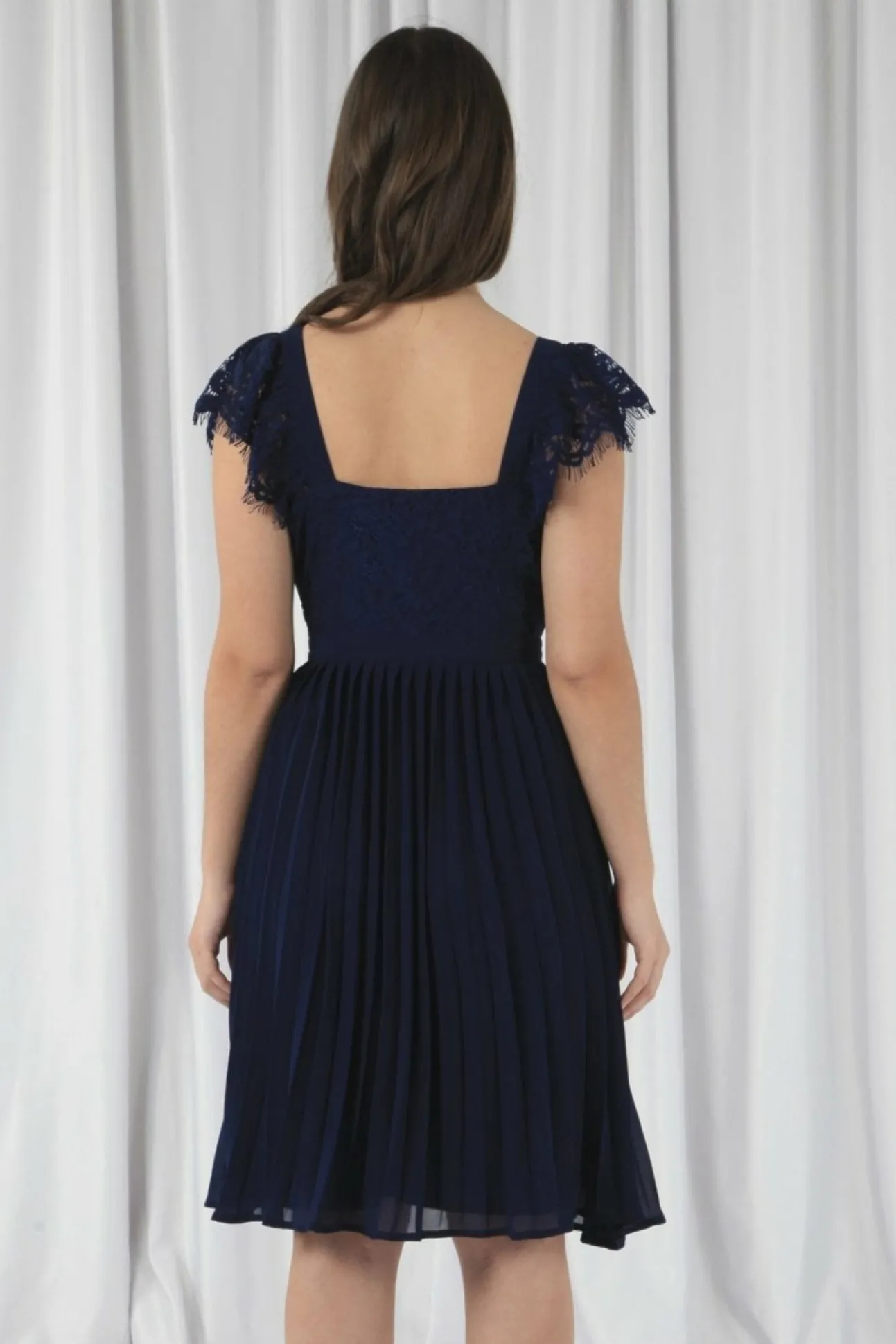 Women Double Second Wrap Lace Chiffon Dress