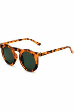 Women East Village 'Haymaker' Round Sunglasses Honey With G15 Lens