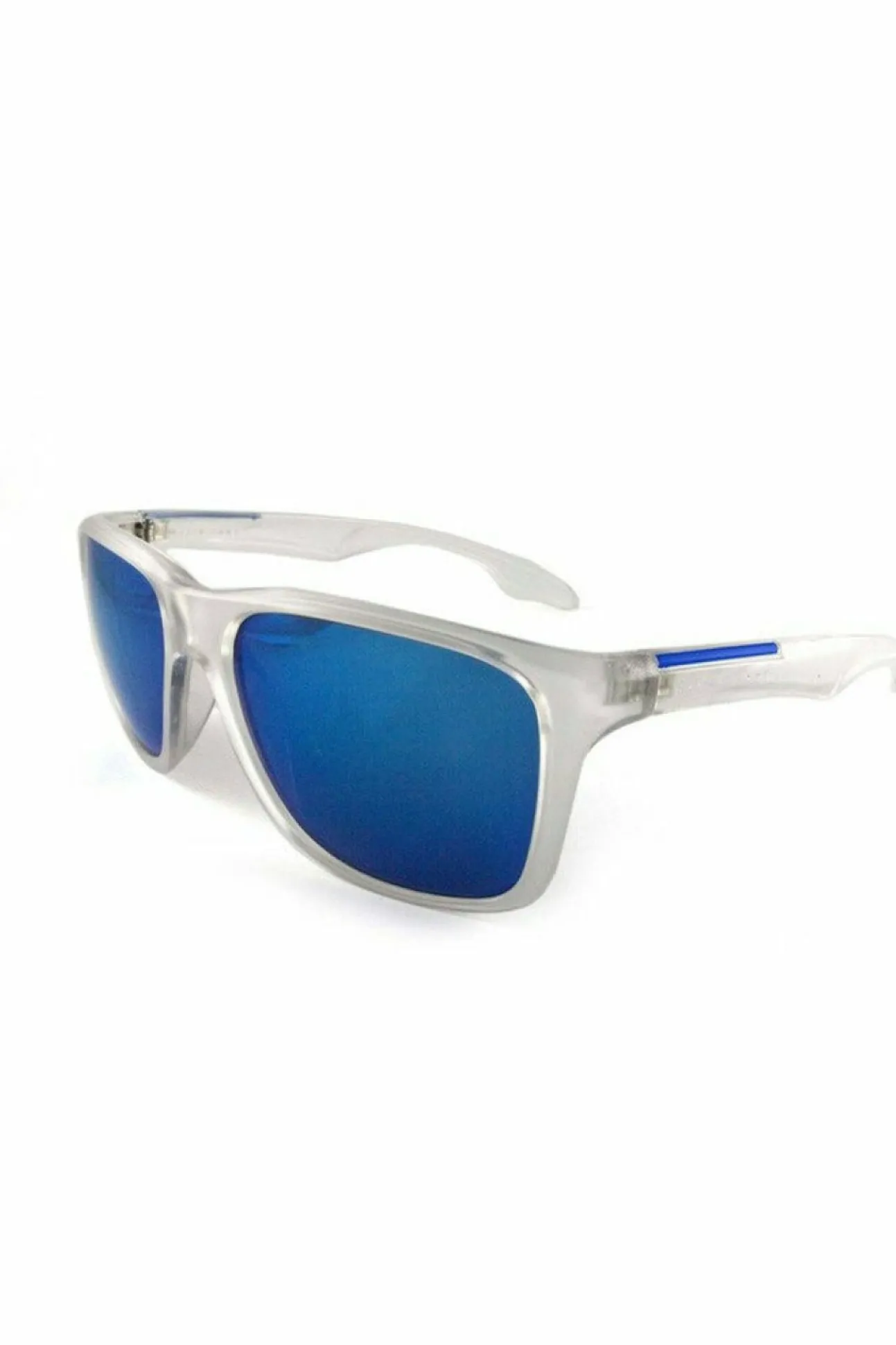 Women East Village Square Clear Sunglasses With Mirror Lens