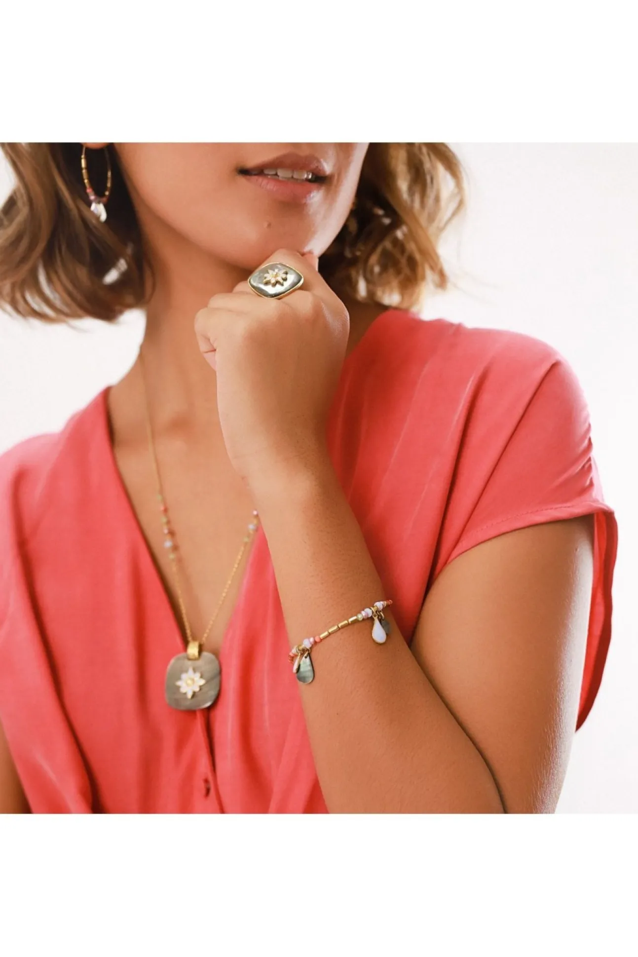 Women Elka London Alexa Stretch Bracelet With Drop Dangles