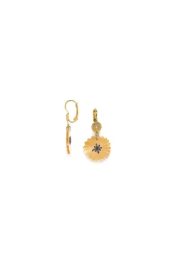 Women Elka London Justine Flower Dangle French Hooks
