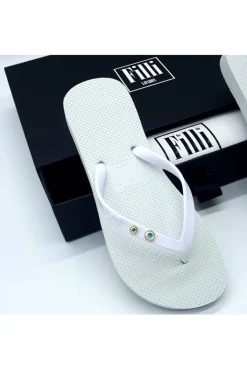 Women Filli London Aurora Crystal Duo Luxury Flip Flops