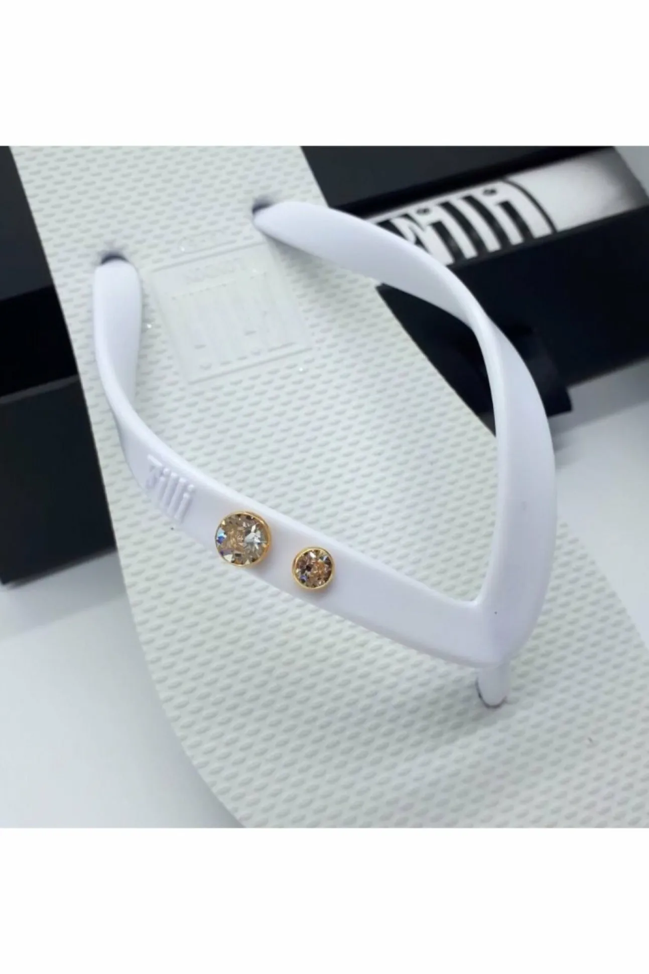 Women Filli London Crystal Diamond Luxury Flip Flops