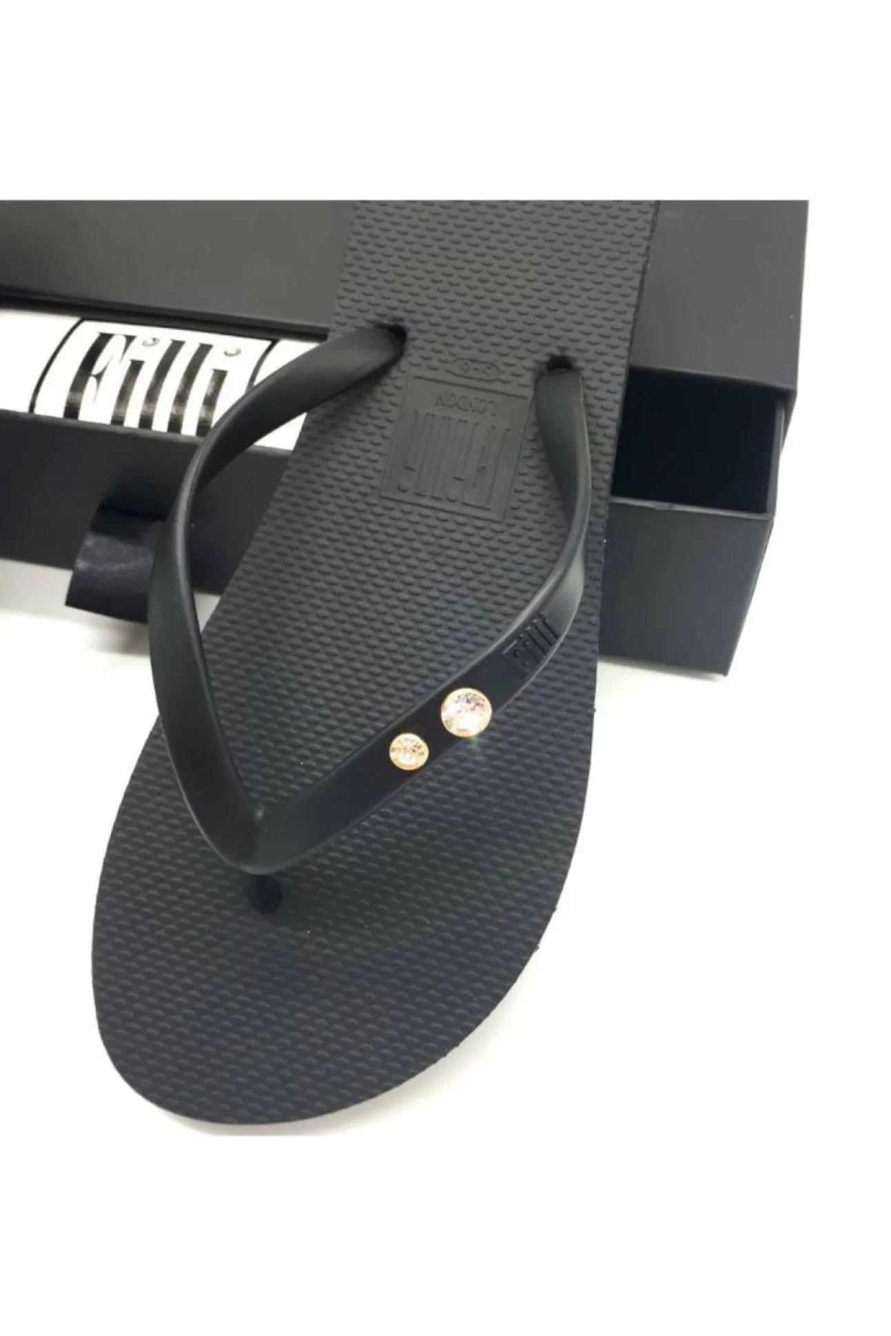 Women Filli London Crystal Diamond Luxury Flip Flops