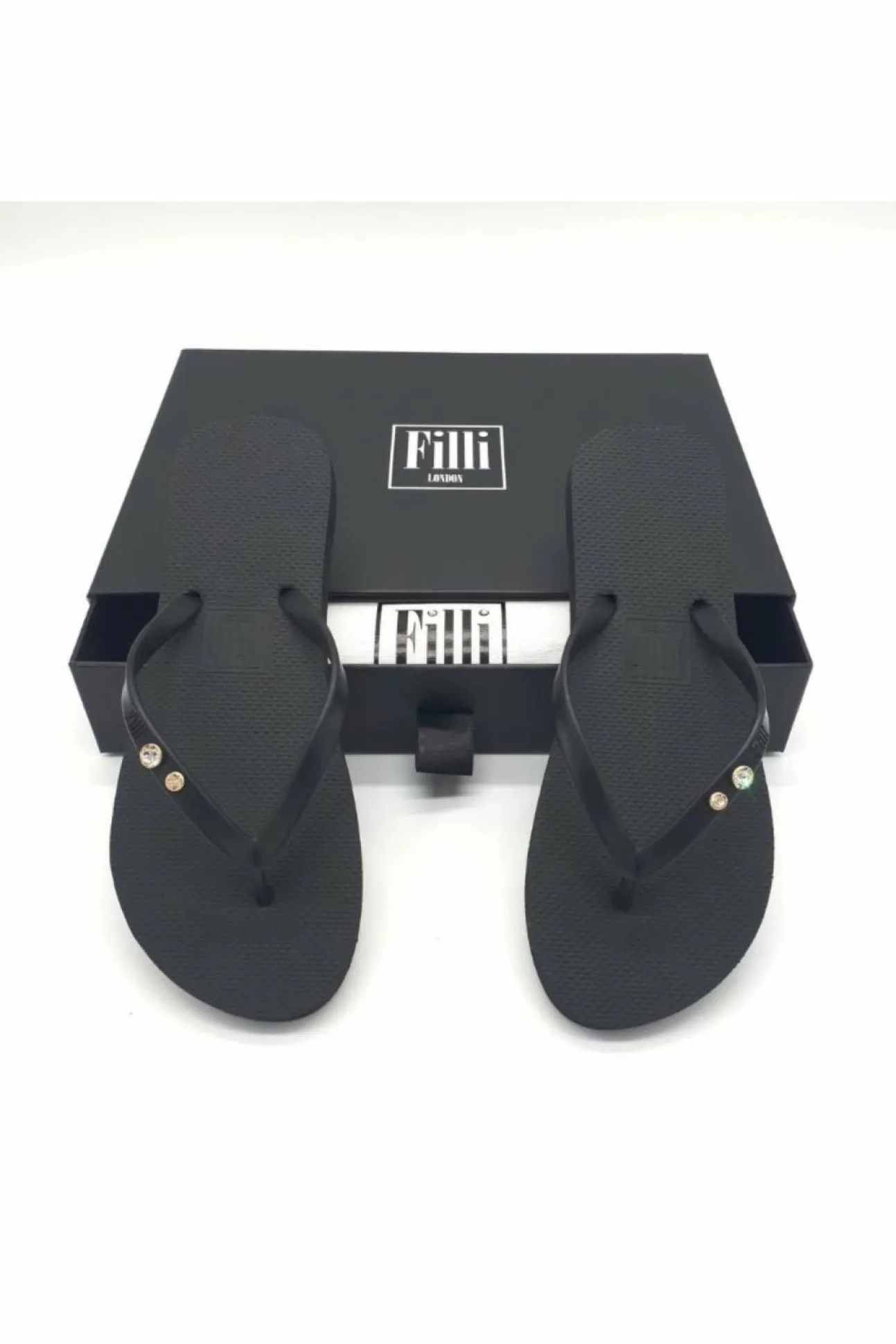 Women Filli London Crystal Diamond Luxury Flip Flops