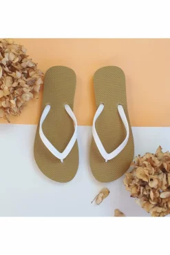 Women Filli London Naked Flip Flops - White On
