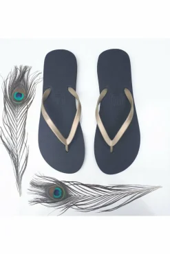 Women Filli London Naked Flip Flops - Gold On
