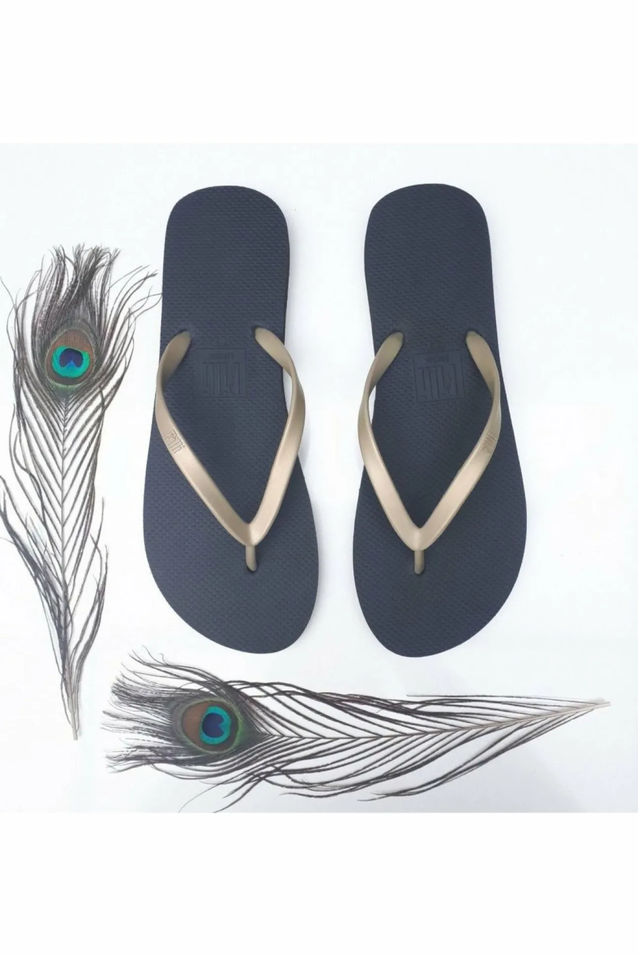 Women Filli London Naked Flip Flops - Gold On