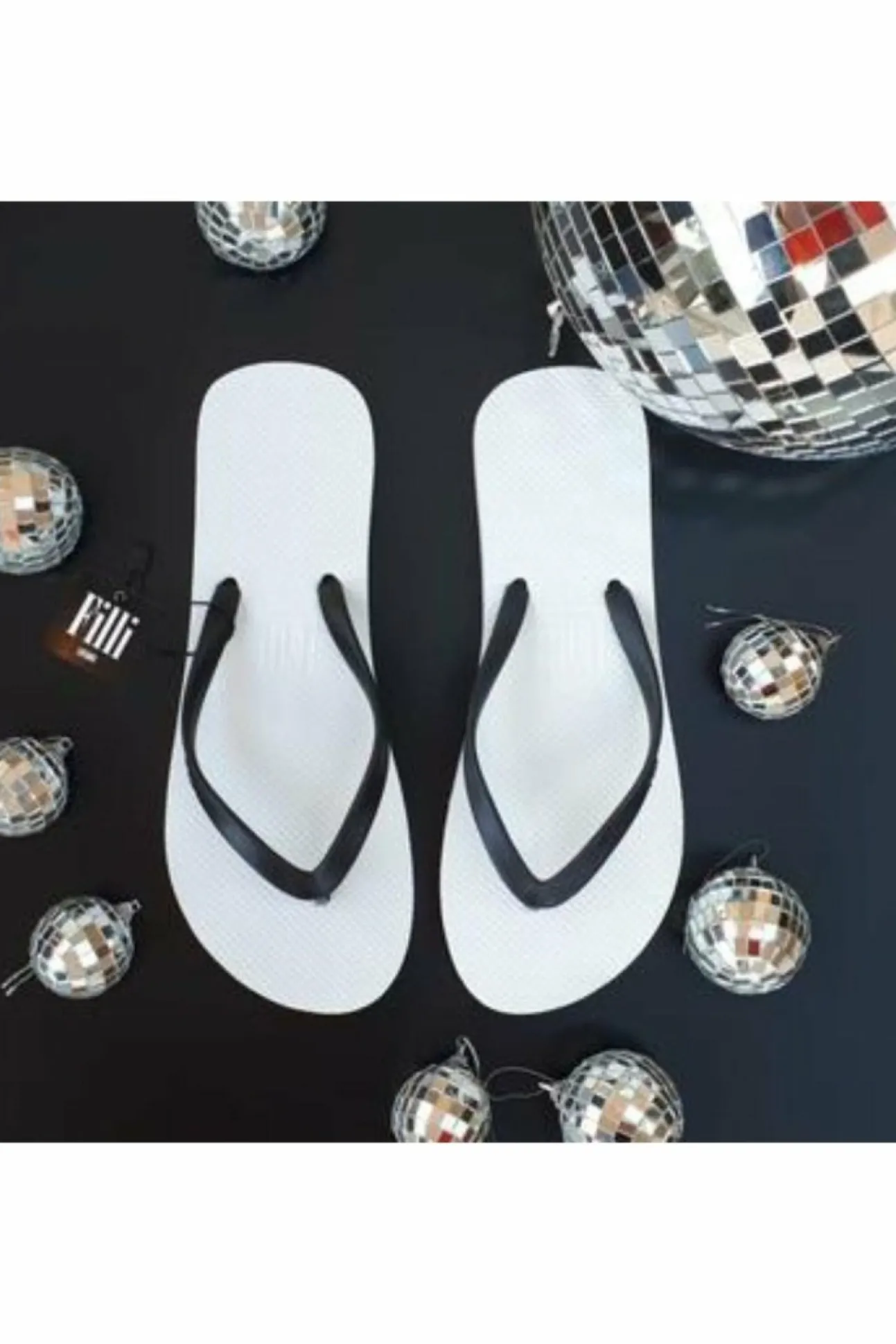 Women Filli London Naked Flip Flops - Black On
