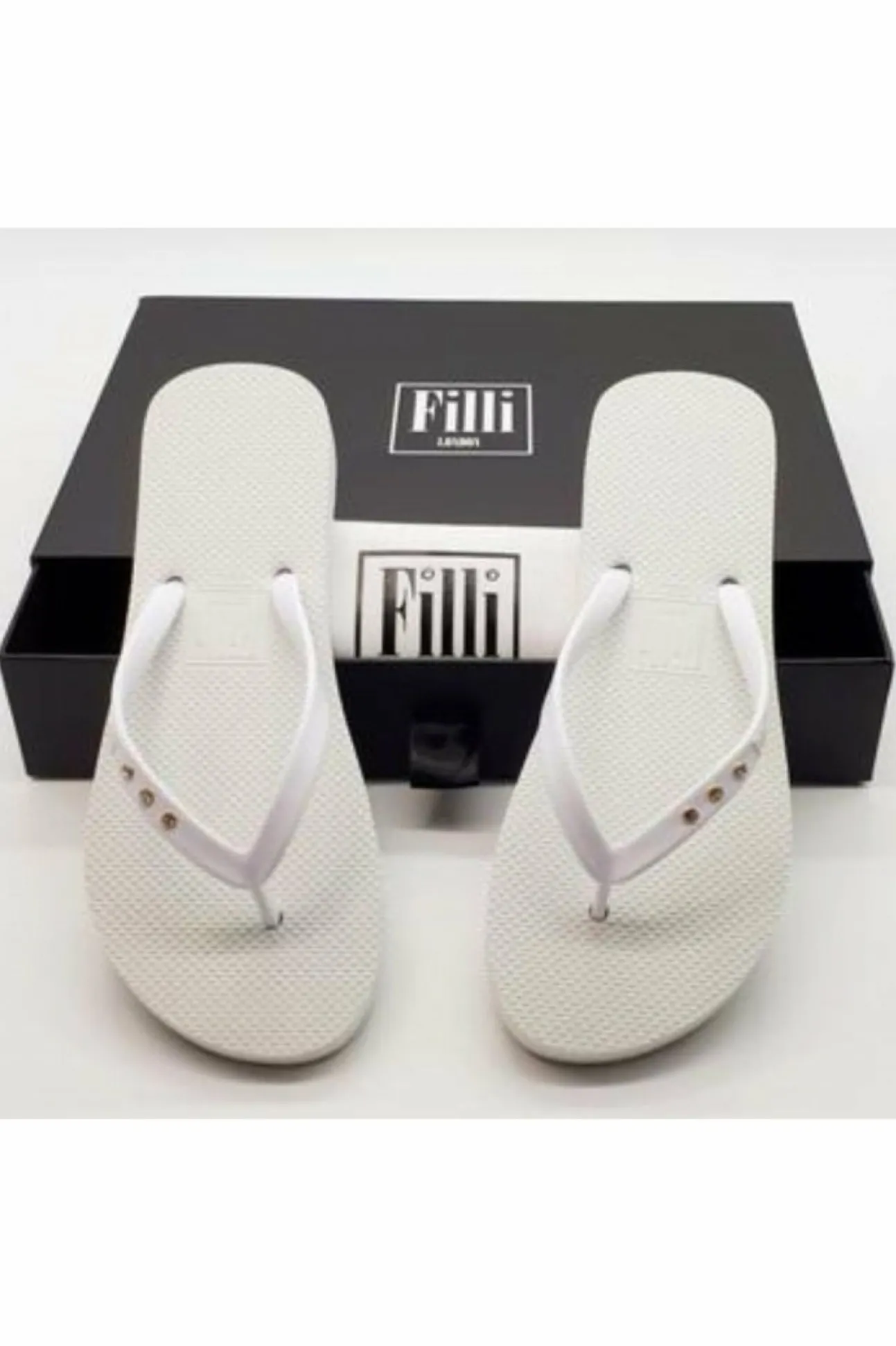 Women Filli London St Tropez Crystal Flip Flops