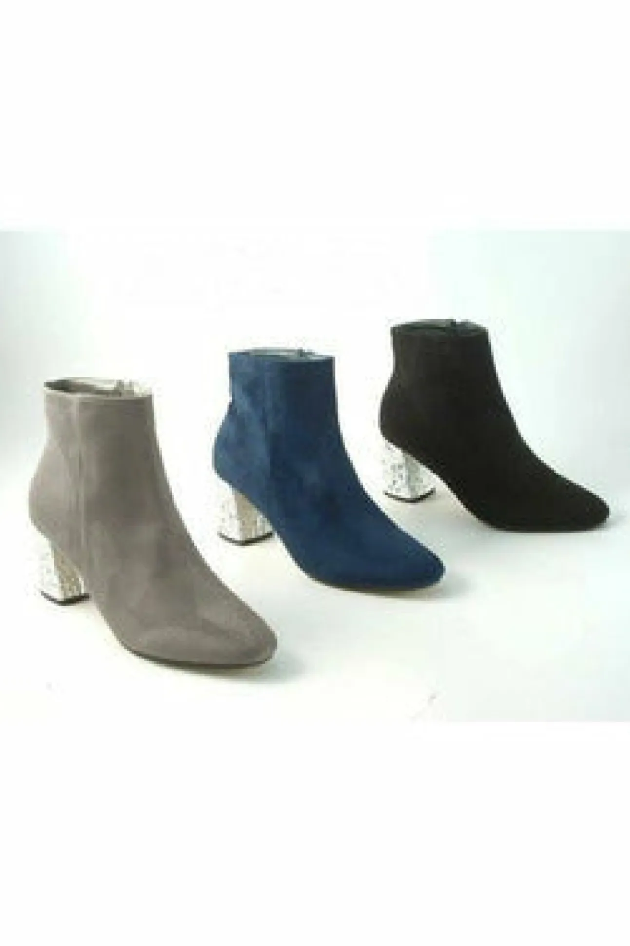 Women Glitz Shoes Celine Sabatine Glitter Heel Suede Ankle Boot
