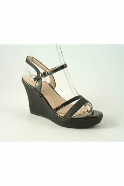 Women Glitz Shoes Divine High Heel Glitter Wedge Sandal