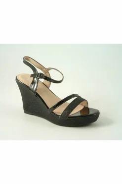 Women Glitz Shoes Divine High Heel Glitter Wedge Sandal