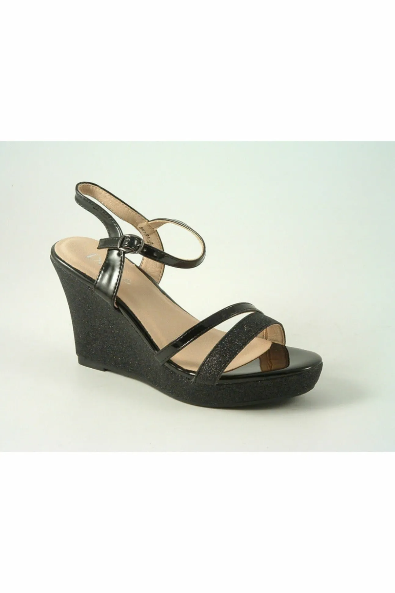 Women Glitz Shoes Divine High Heel Glitter Wedge Sandal