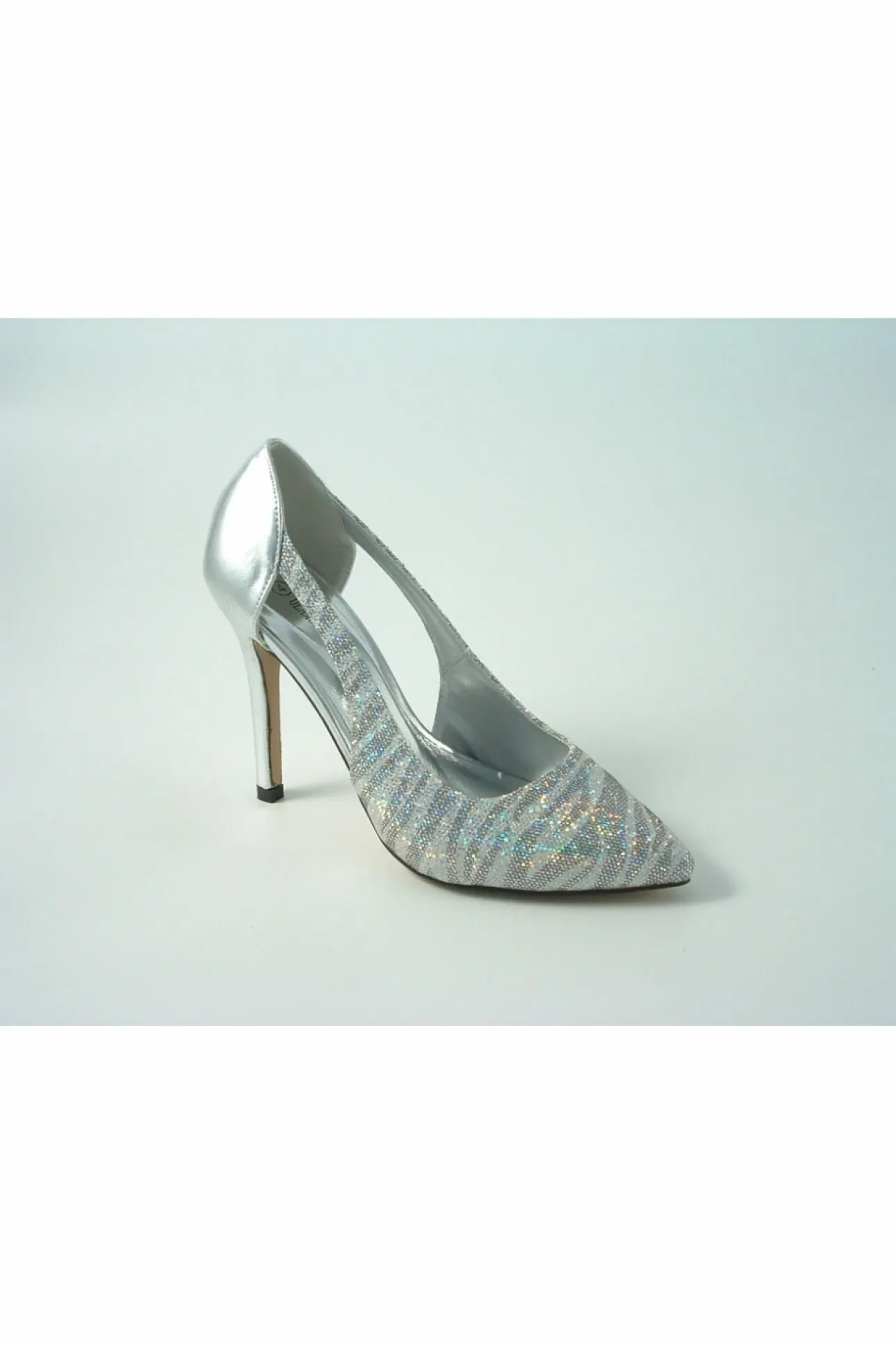 Women Glitz Shoes Glimmer Glamour N Glitz Metallic Open Side Shoe